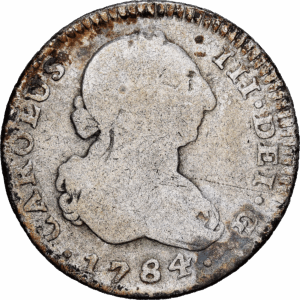 1 real Argent Charles III Madrid 1784 #1335
