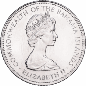 1 Dollar Argent Elizabeth II Type à la conque Franklin Mint 1973 #1336