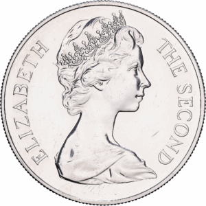25 Pence Argent Elizabeth II - Tricentenaire de Saint-Hélène Llantrisant 1973 #1343