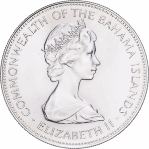 5 Dollars Argent Elizabeth II Type aux armoiries des Bahamas Franklin Mint 1973 #1344