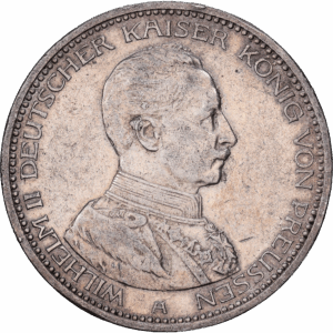 5 Mark Argent Wilhelm II Berlin 1914 #1351