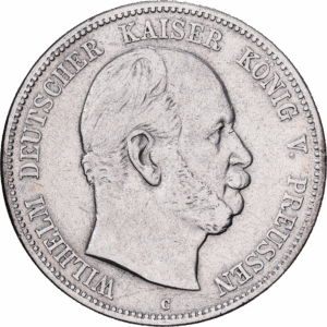 5 Mark Argent Wilhelm I Francfort-sur-le-Main 1876 #1355