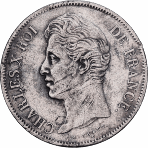 5 Francs Argent Charles X Bordeaux 1828 #1358