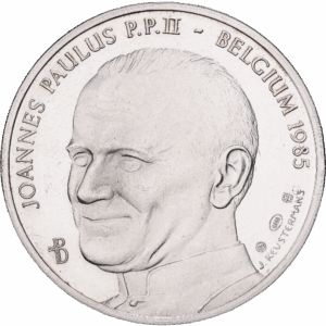 Médaille de la visite de Jean-Paul II Argent Belgique 1985 #1370