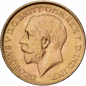 Souverain Or	Georges V Bombay 1918 #1374