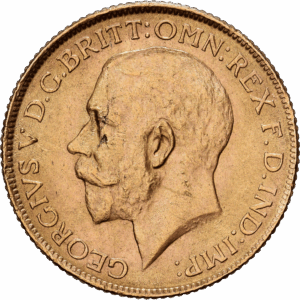 Souverain Or	Georges V Bombay 1918 #1376