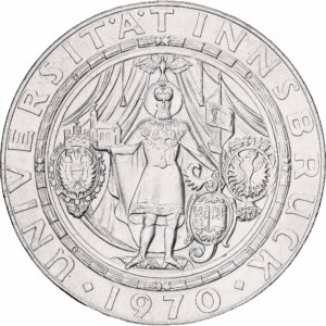 50 Schillings Argent Université d'Innsbruck Vienne 1970 #1387