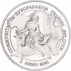 500 Francs Argent Présidence belge de l’Union européenne Bruxelles 2001 #1390