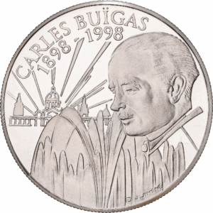 Médaille monétiforme privée « 25 Euros » Carles Buïgas Barcelone 1998 #1400