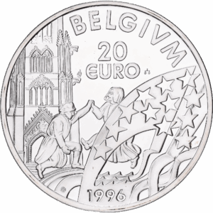 Médaille monétiforme privée « 20 Euros » Albert II Bruxelles 1996 #1403