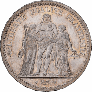 5 Francs Argent Hercule "Grandes étoiles" Paris 1873 #1406