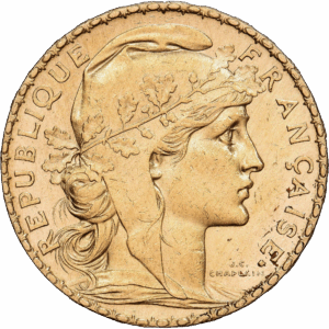 20 Francs Or Coq-Dieu protège la France Paris 1900 #1411
