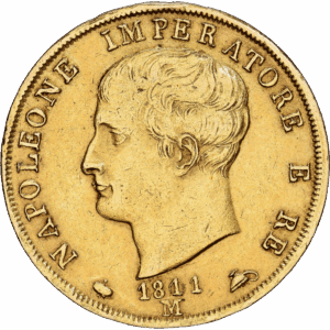 40 Lire Or Napoleone Emperator Milan 1811/0 #1452