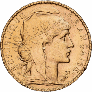 20 Francs Or Coq-Dieu protège la France Paris 1901 #1453