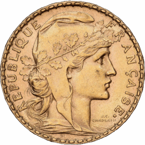 20 Francs Or Coq-Dieu protège la France Paris 1905 #1454