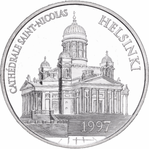 100 francs/15 Euros Argent « Cathédrale Saint-Nicolas d’Helsinki » 1997 #1461