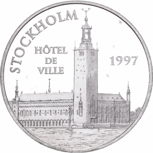 100 francs/15 Euros Argent « Hôtel de Ville de Stockholm » 1997 #1464