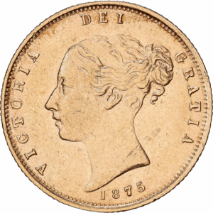 Demi Souverain Or Victoria « Young Head » Londres 1875 #1477