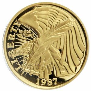 ÉTATS-UNIS – 5 DOLLARS OR 1987 W – BICENTENAIRE DE LA CONSTITUTION