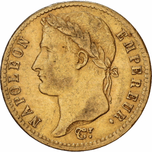 20 Francs Or	Napoleon Empereur Lille 1813 #1483