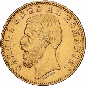 20 Lei Or Carol Ier Bucarest 1890 #1488