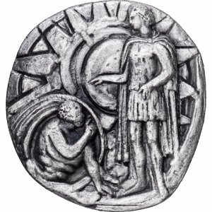 Médaille-sculpture "ALEXANDRE ET DIOGÈNE"– ANTIKA –  1979 #1497