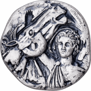 Médaille-sculpture "Alexandre dompte Bucéphale" – ANTIKA – 1979 #1508