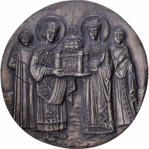 Médaille Argent "Justinien, Théodora et Sainte-Sophie" Série BYZANCE #1511