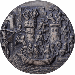 Médaille Argent "Prise de Constantinople par les Francs" Série BYZANCE #1512