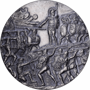 Médaille Argent "Bataille de Marathon, 490 av. J.-C" Série Combats / Luttes pour la Liberté  1979 # 1524