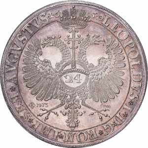 Northeim Reproduction du Reichstaler 24 Groschen 1671 de Léopold Ier Refrappe 1973 #1527