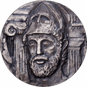 Médaille Argent "Périclès (vers 495–429 av. J.-C.)" Série retour de la démocratie en Grèce  1975 # 1529