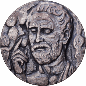 Médaille Argent "DÉMOSTHÈNE 384–322 av. J.-C." Série retour de la démocratie en Grèce  1975 # 1530