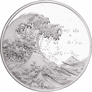 Médaille Argent Die 100 größten Meisterwerke der Kunst « Die Woge » Katsushika Hokusai 1979 Proof #1551