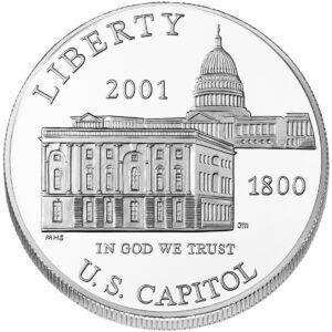 1 Dollar Commémoratif - Centre des visiteurs du Capitole - Argent - Proof - SUP/SPL