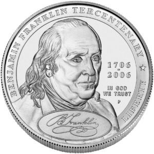 1 Dollar Commémoratif - Benjamin Franklin « Founding Father » - Argent - Proof - SUP/SPL