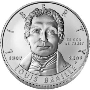 1 Dollar Commémoratif - Bicentenaire de Louis Braille- Argent - Proof - SUP/SPL