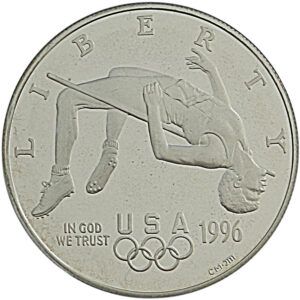 1 Dollar Commémoratif -  Jeux olympiques d’Atlanta « Saut en hauteur » - Argent - Proof - SUP/SPL