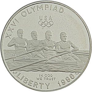1 Dollar Commémoratif - Jeux olympiques d’Atlanta « Aviron »- Argent - Proof - SUP/SPL