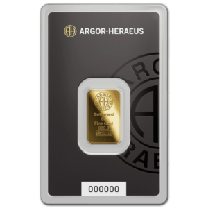 Lingot or 5 g argor heraeus