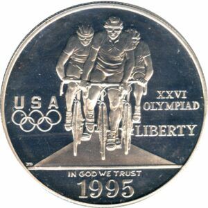 1 Dollar Commémoratif - Jeux olympiques d’Atlanta « Cyclisme » - Argent - Proof - SUP/SPL
