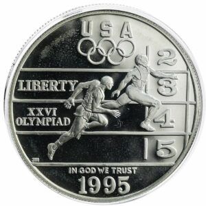 1 Dollar Commémoratif - Jeux olympiques d’Atlanta « Athlétisme » - Argent - Proof - SUP/SPL