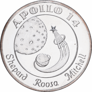 Médaille Commémorative Argent Wernher von Braun – Apollo 14 Shepard Roosa Mitchell 1971 #1597