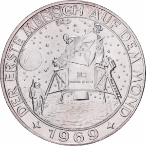 Médaille Commémorative Argent Apollo 11 « Der erste Mensch auf dem Mond » 1969 #1598