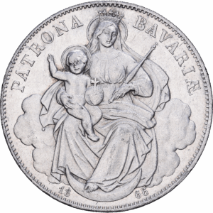 1 Vereinsthaler Argent Louis II « Madonnentaler » Munich 1866 #1611