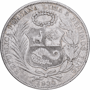 1 Sol Argent Liberté assise Lima 1930 #1622