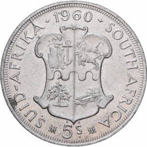 5 Shillings Argent 50ᵉ anniversaire de l’Union sud-africaine Élisabeth II Pretoria 1960 #1626