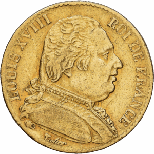 20 francs 1815 Bordeaux (K) Louis XVIII Or #1638