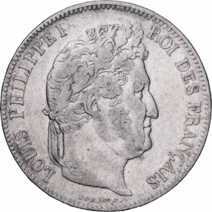 5 francs 1833 BB strasbourg  louis-philippe Ier argent #1668