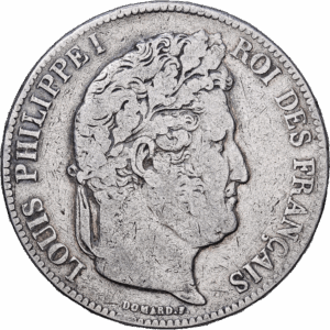5 francs 1834 BB strasbourg louis-philippe Ier argent #1669